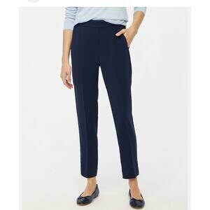 J. Crew Factory NWT Jamie Pant Elastic Waist Navy Blue Tapered Leg Ankle Size 14